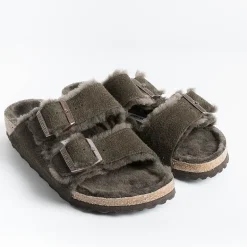 BIRKENSTOCK Low Sandals* - Flat Sandals 1020528 - Arizona Fur - Mocca