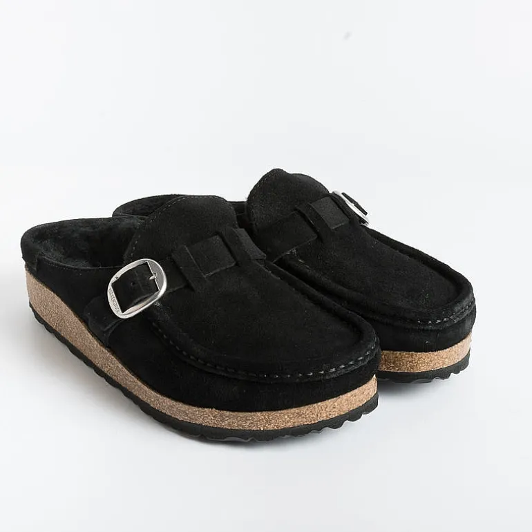 BIRKENSTOCK Sabots And Sleepers* - Sleepers 1018126 - Buckley - Black Shearling