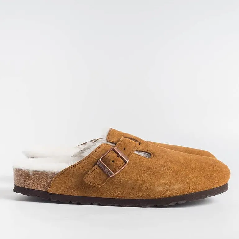 BIRKENSTOCK Sabots And Sleepers* - Sleepers 1001141- Boston Fur - Mink