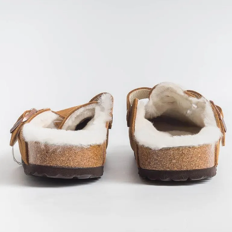 BIRKENSTOCK Sabots And Sleepers* - Sleepers 1001141- Boston Fur - Mink