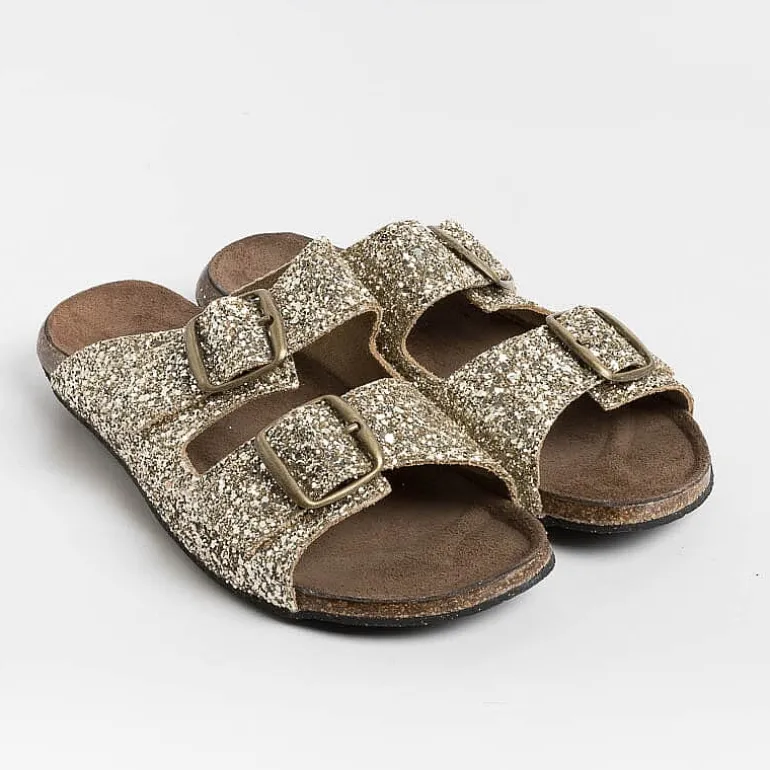 BOSABO Low Sandals* - Flat Sandals - 430 - Gold Glitter