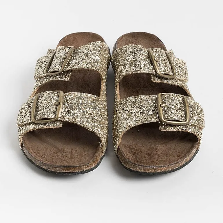 BOSABO Low Sandals* - Flat Sandals - 430 - Gold Glitter