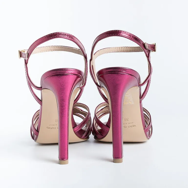CAPPELLETTO 1948 Sandals With Heel*Cappellettoshop - Sandals With Heels - Lilyan3 - Fuchsia Laminate