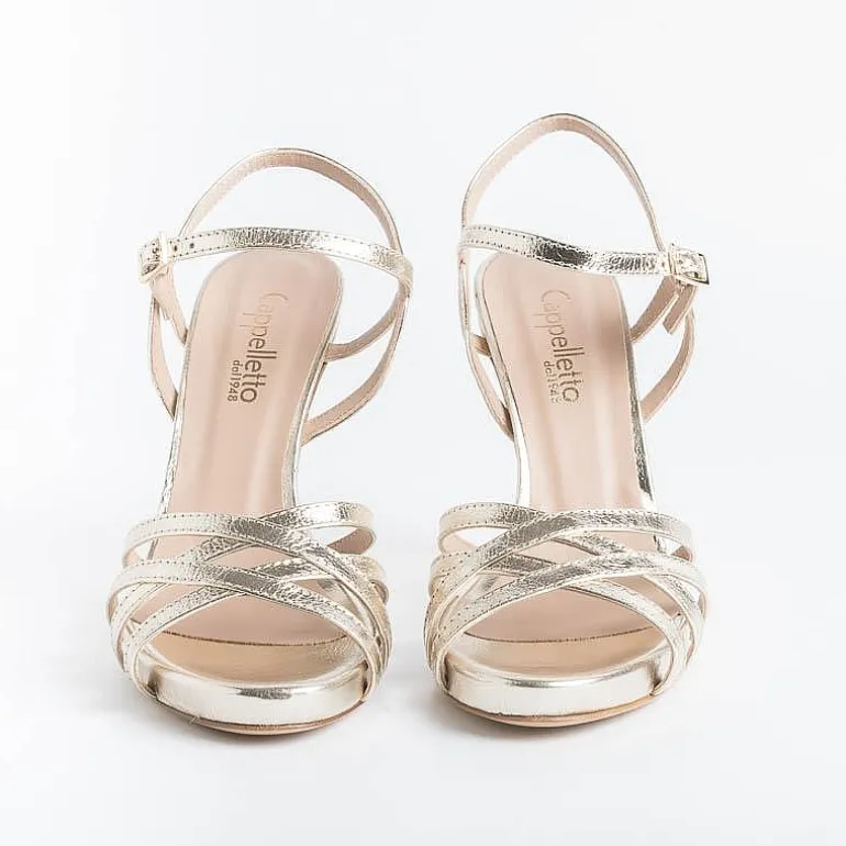 CAPPELLETTO 1948 Wedding Shoes*Cappellettoshop - Sandals With Heels - Lilyan3 - Platinum Laminate