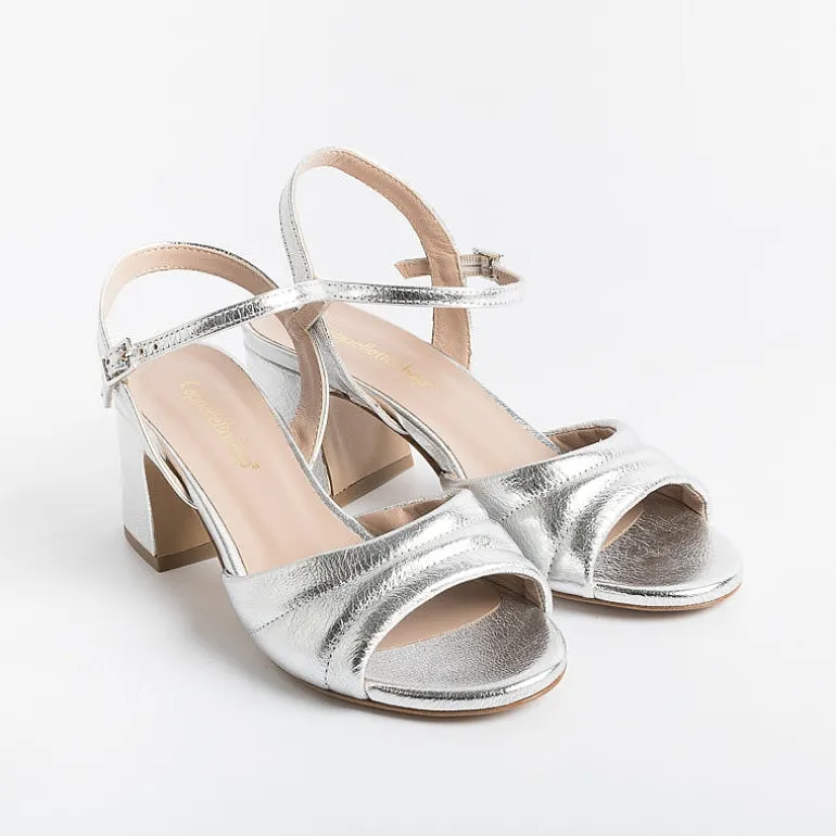 CAPPELLETTO 1948 Sandals With Heel*Cappellettoshop - Sandals With Heels - Anika7 - Silver Laminate