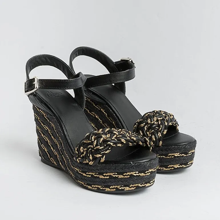 CASTAÑER Sandals With Heel*Castaner - Sandals With Heels - Espadrilles - Joaquina - Black Gold