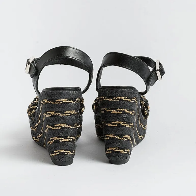 CASTAÑER Sandals With Heel*Castaner - Sandals With Heels - Espadrilles - Joaquina - Black Gold