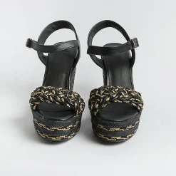 CASTAÑER Sandals With Heel*Castaner - Sandals With Heels - Espadrilles - Joaquina - Black Gold