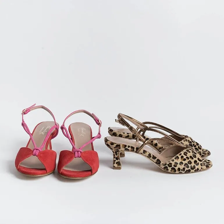 CHEVILLE Sandals With Heel* - Sandals With Heels - Alida - Bronze Leopard