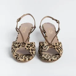CHEVILLE Sandals With Heel* - Sandals With Heels - Alida - Bronze Leopard