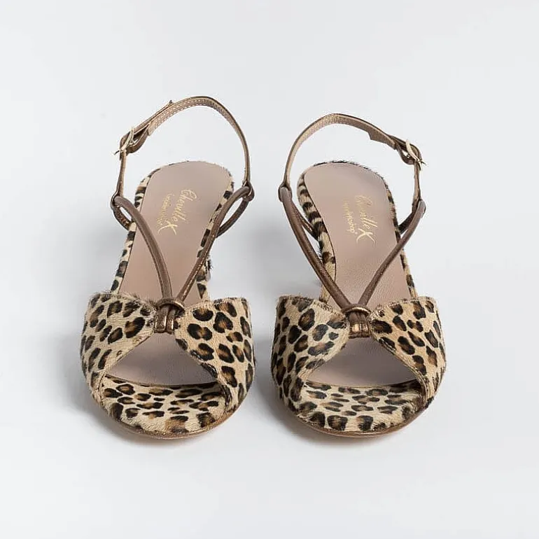 CHEVILLE Sandals With Heel* - Sandals With Heels - Alida - Bronze Leopard