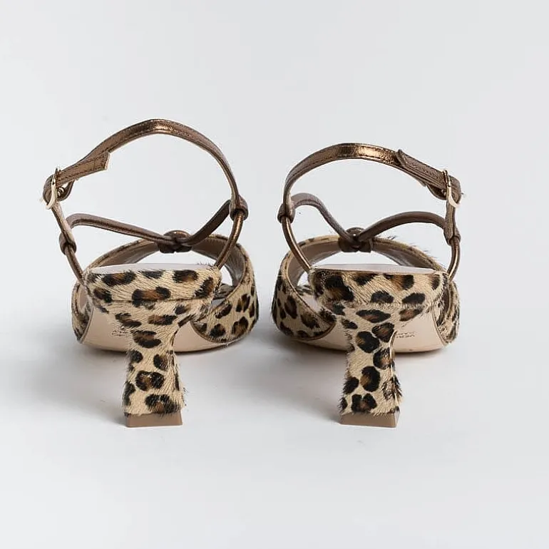CHEVILLE Sandals With Heel* - Sandals With Heels - Alida - Bronze Leopard