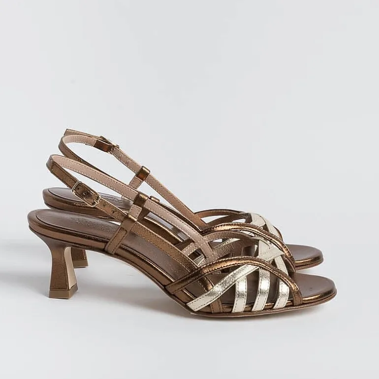 CHEVILLE Sandals With Heel* - Sandals With Heel - Clizia - Bronze Gold