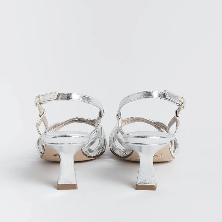 CHEVILLE Wedding Shoes* - Sandals With Heel - Clizia - Silver