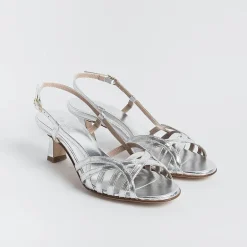 CHEVILLE Wedding Shoes* - Sandals With Heel - Clizia - Silver