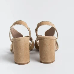 CHEVILLE Sandals With Heel* - Sandals With Heels - Ines - Gold Leather