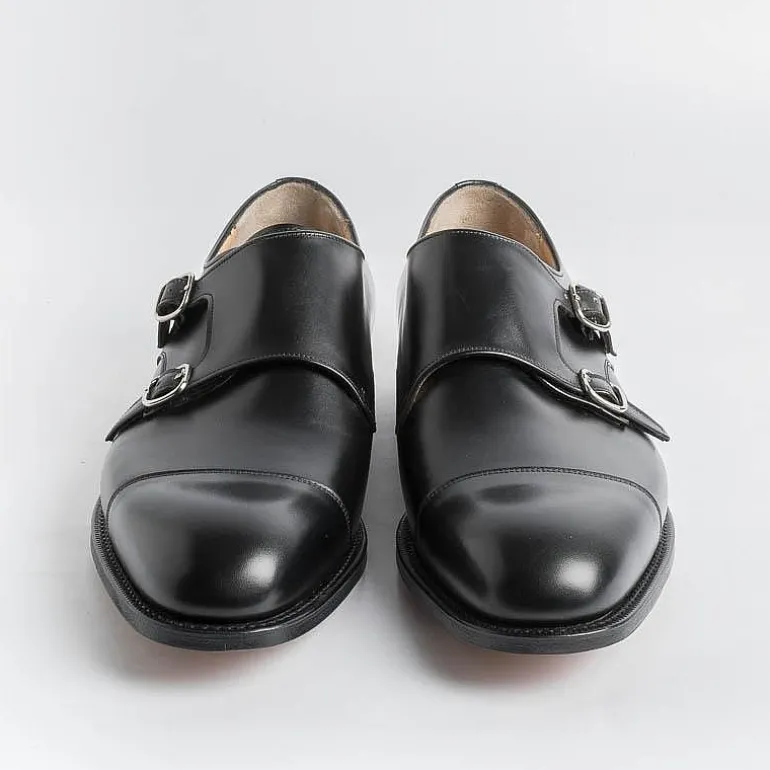 Church's Double Buckle* - Cowes Double Buckle - Black Calfskin