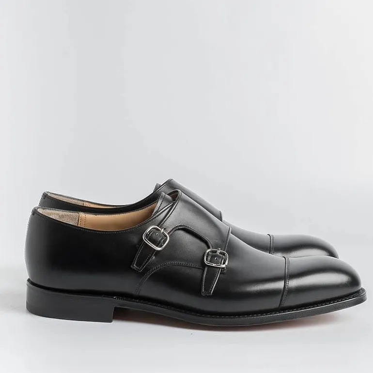 Church's Double Buckle* - Cowes Double Buckle - Black Calfskin