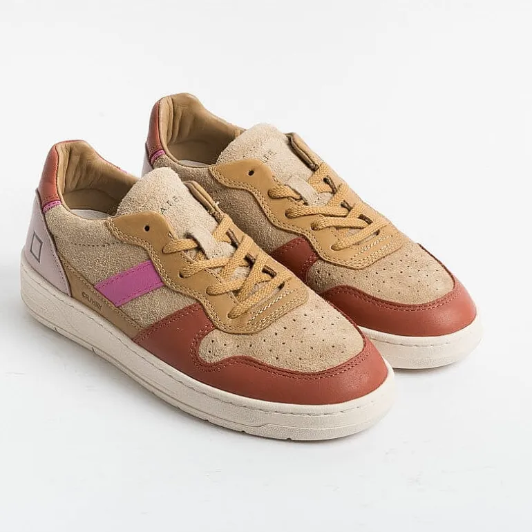 DATE Sneakers* - Sneakers - Court 2.0 Hairy Beige - Beige Orange