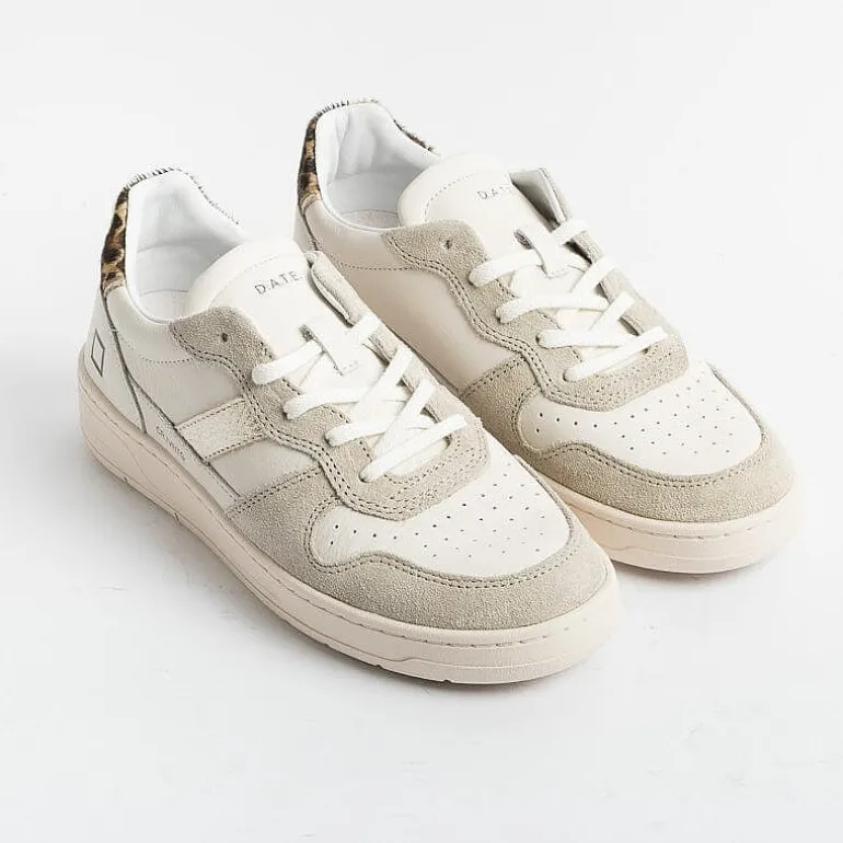 DATE Sneakers* - Sneakers - Court 2.0 Vintage Calf - Ivory Leopard