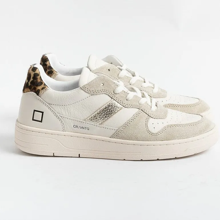 DATE Sneakers* - Sneakers - Court 2.0 Vintage Calf - Ivory Leopard