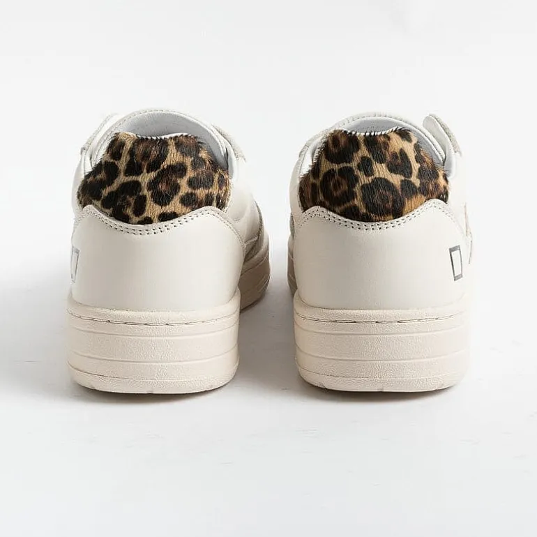 DATE Sneakers* - Sneakers - Court 2.0 Vintage Calf - Ivory Leopard