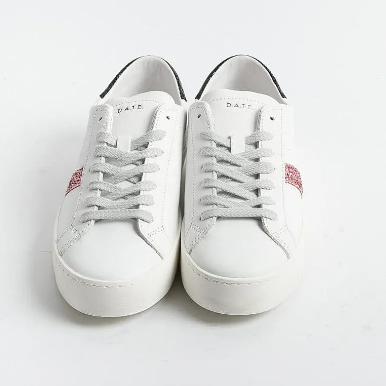 DATE Sneakers* - Sneakers - Hill Low Vintage Calf White Petal - White Pink