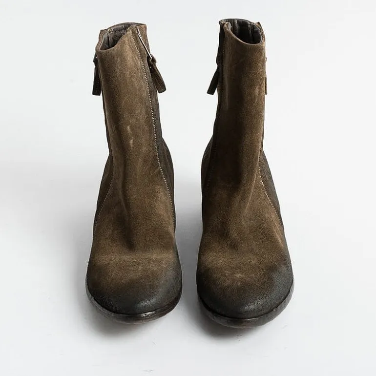Elena Iachi Ankle Boots* - Texan Boot E3533 - Hombre Bark Wash