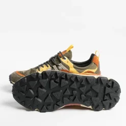 FLOWER MOUNTAIN Sneakers* - Yamano 3 Sneakers - 1B41 Gray / Military Green