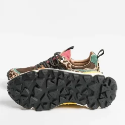 FLOWER MOUNTAIN Sneakers* - Yamano 3D31 Sneakers - Brown / Pony