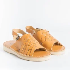 FRACAP Low Sandals* - Flat Sandals D177 - Nebrasca - 900 Tan