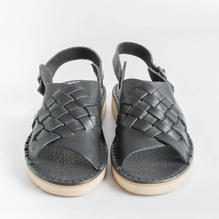 FRACAP Low Sandals* - Flat Sandals D177 - Nebrasca - Black