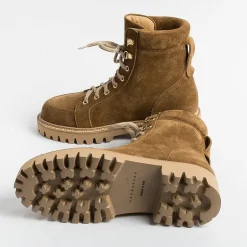 HENDERSON - Collezione Donna Combat Boots*Henderson - Amphibian - Tania - Suede Beer