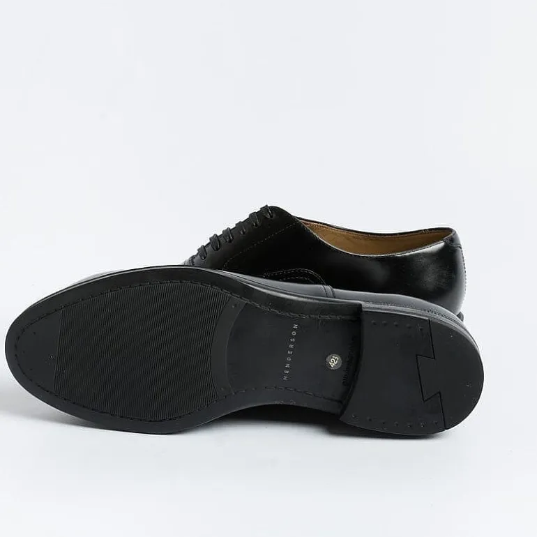 HENDERSON Oxfords* - Francesina - 82303 - Black Calf Rubber Sole