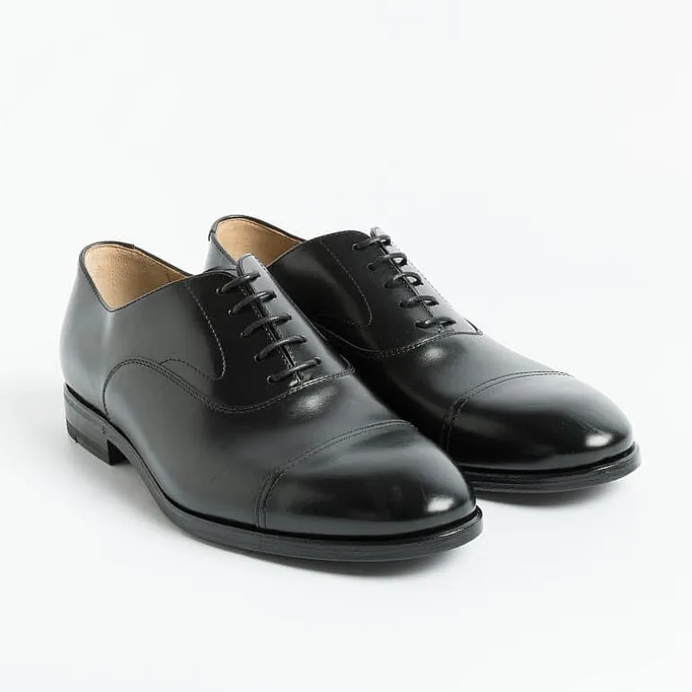HENDERSON Wedding Shoes* - Oxford With Toe Cap 73307 - Black Calf