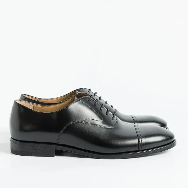 HENDERSON Oxfords* - Oxford With Toe Cap 73307 - Black Calf