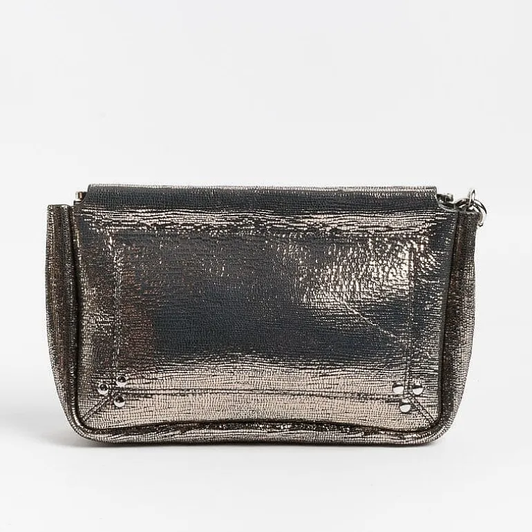 Jerome Dreyfuss Clutch* - Clic Clac Pochette - Silver Lame