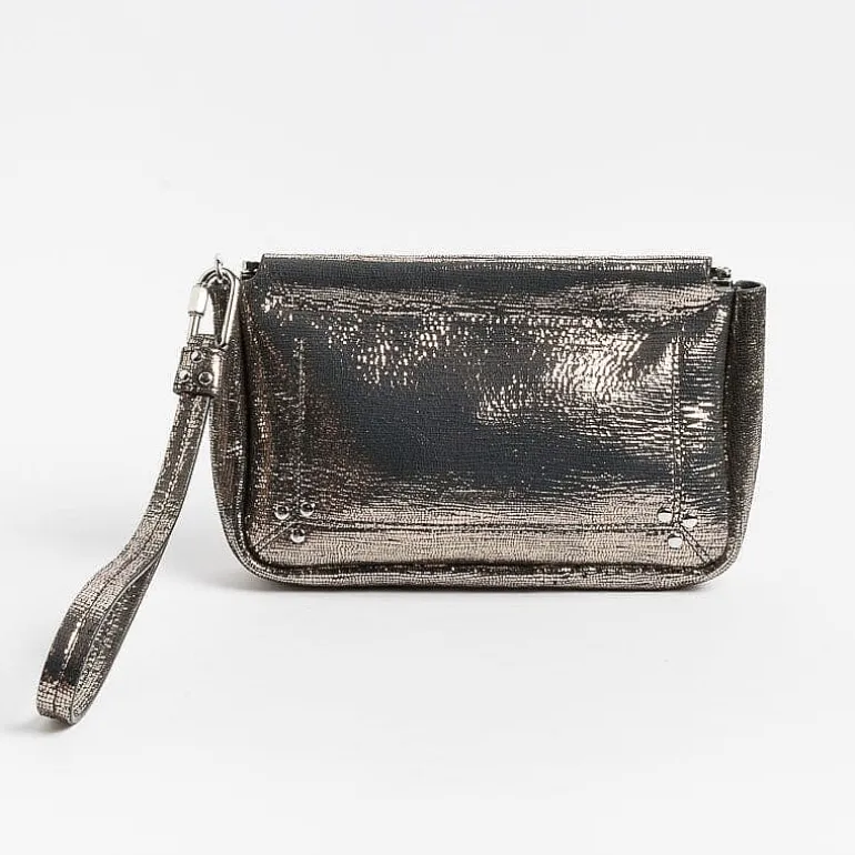 Jerome Dreyfuss Clutch* - Clic Clac Pochette - Silver Lame