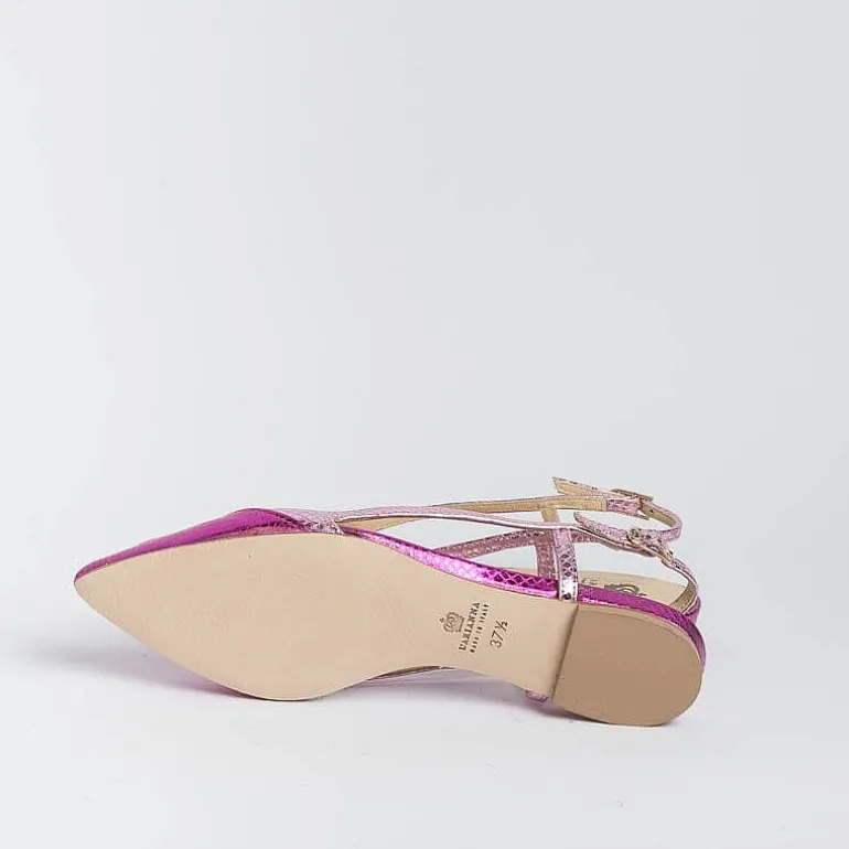 L'Arianna Slingbacks*L' Arianna - Sling Back - Ch2006 - Fuxia Laminated Snake