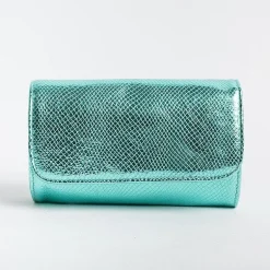 L'Arianna Clutch* - Bag - Ester - Turquoise Laminated Snake