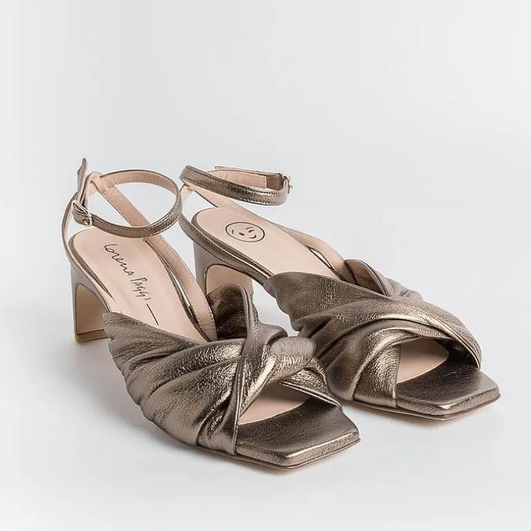 LORENA PAGGI Sandals With Heel* - Sandals With Heels 11554 - Metal Butter