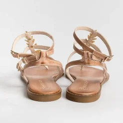 MAKIS KOTRIS Low Sandals* - Flat Thong Sandals K770 - Natural