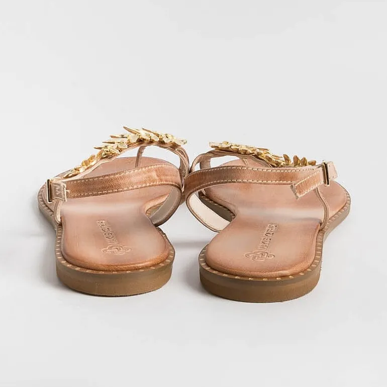 MAKIS KOTRIS Flip-Flops Sandals* - Flat Thong Sandals K870 - Natural