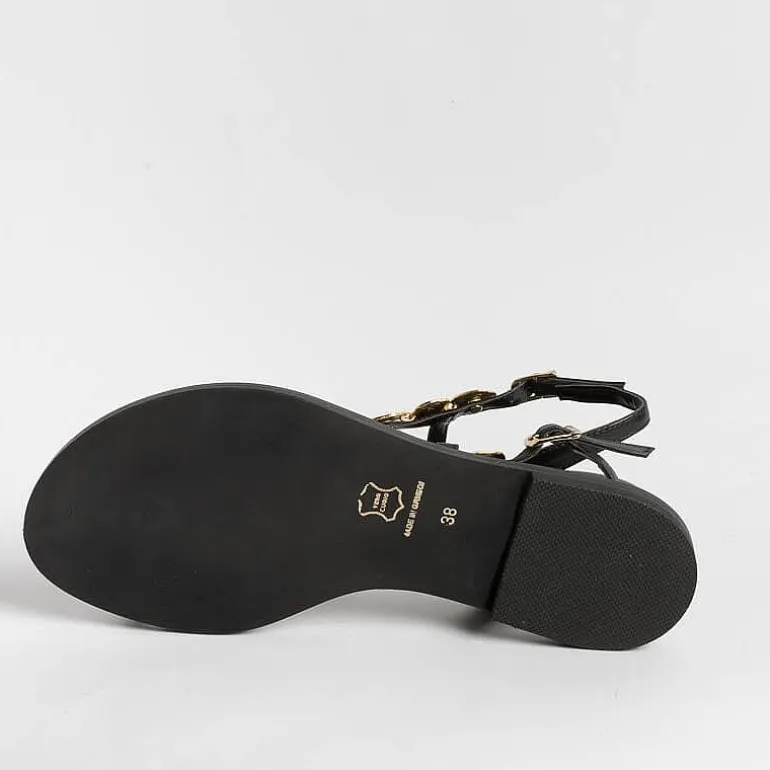 MAKIS KOTRIS Flip-Flops Sandals* - Low Thong Sandals K850 - Black