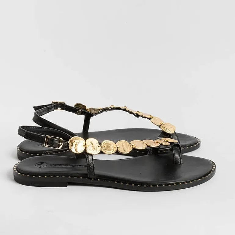 MAKIS KOTRIS Flip-Flops Sandals* - Low Thong Sandals K850 - Black