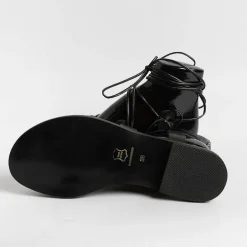 MAKIS KOTRIS Low Sandals* - Low Thong Sandals 04-306 - Black