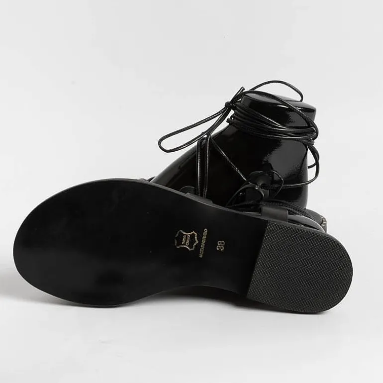 MAKIS KOTRIS Flip-Flops Sandals* - Low Thong Sandals 04-306 - Black
