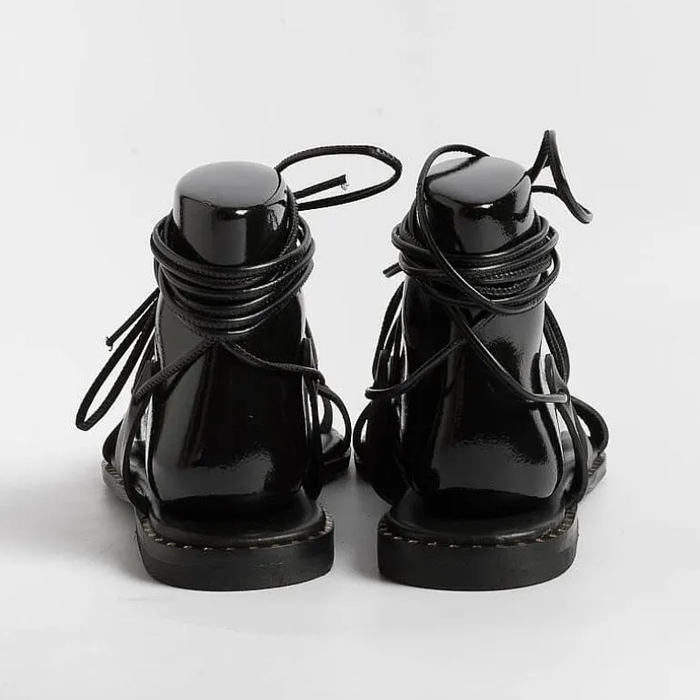 MAKIS KOTRIS Flip-Flops Sandals* - Low Thong Sandals 04-306 - Black