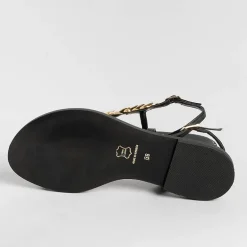 MAKIS KOTRIS Low Sandals* - Low Thong Sandals K870 - Black