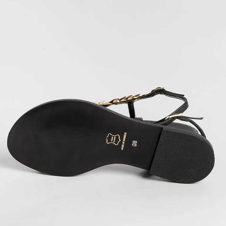 MAKIS KOTRIS Low Sandals* - Low Thong Sandals K870 - Black